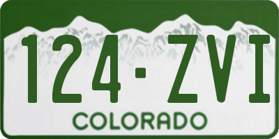 CO license plate 124ZVI