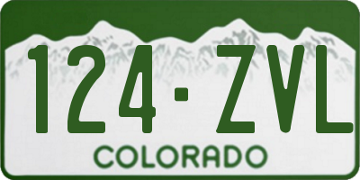 CO license plate 124ZVL