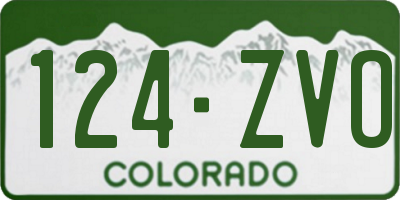 CO license plate 124ZVO