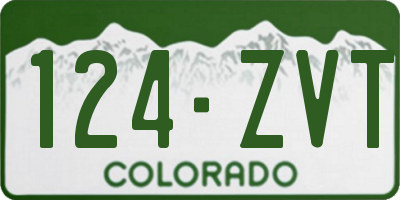 CO license plate 124ZVT