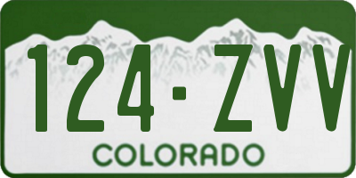 CO license plate 124ZVV