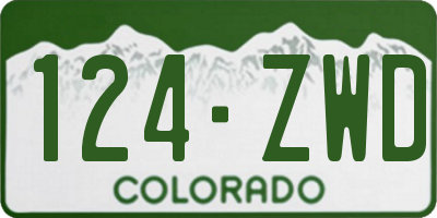 CO license plate 124ZWD