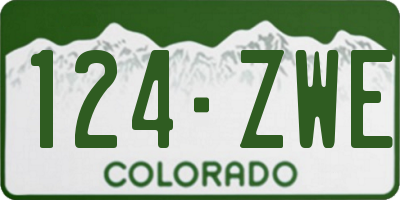 CO license plate 124ZWE