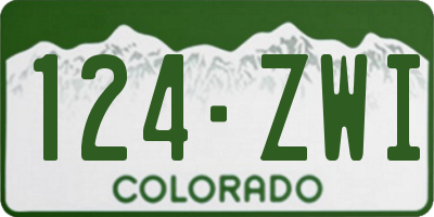 CO license plate 124ZWI