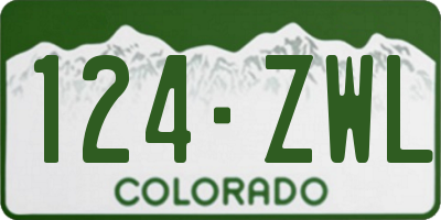 CO license plate 124ZWL