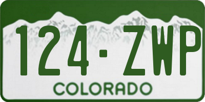 CO license plate 124ZWP