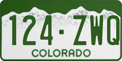 CO license plate 124ZWQ