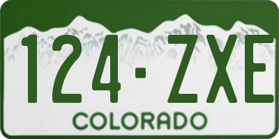 CO license plate 124ZXE
