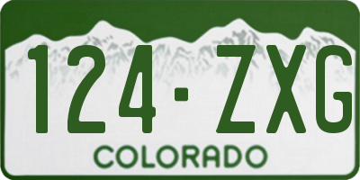 CO license plate 124ZXG
