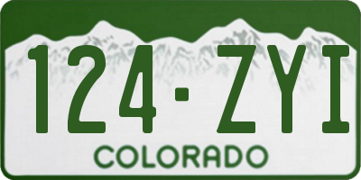 CO license plate 124ZYI