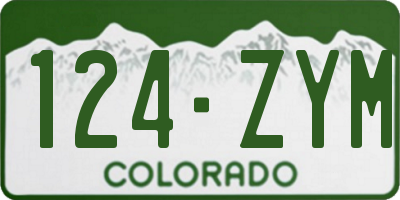 CO license plate 124ZYM