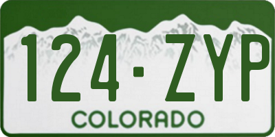 CO license plate 124ZYP