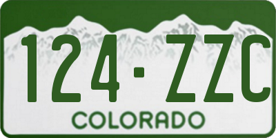 CO license plate 124ZZC