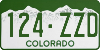 CO license plate 124ZZD