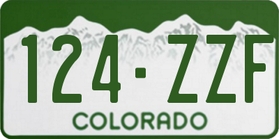 CO license plate 124ZZF