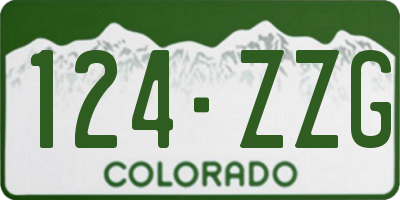 CO license plate 124ZZG