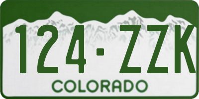 CO license plate 124ZZK