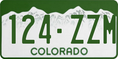 CO license plate 124ZZM