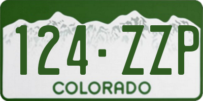 CO license plate 124ZZP