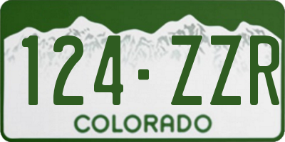 CO license plate 124ZZR