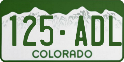 CO license plate 125ADL