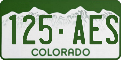 CO license plate 125AES