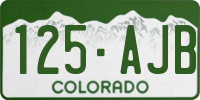 CO license plate 125AJB