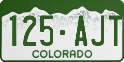 CO license plate 125AJT