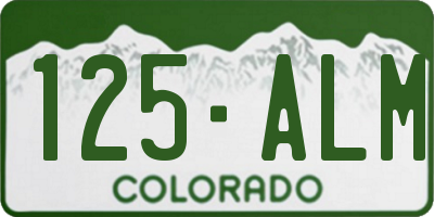 CO license plate 125ALM