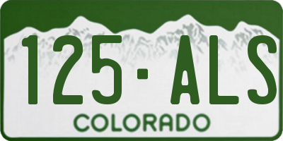 CO license plate 125ALS