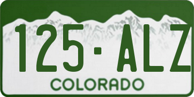 CO license plate 125ALZ