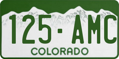 CO license plate 125AMC