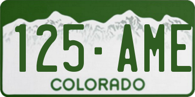 CO license plate 125AME