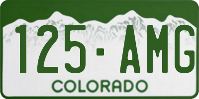 CO license plate 125AMG