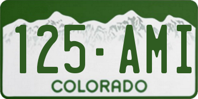 CO license plate 125AMI