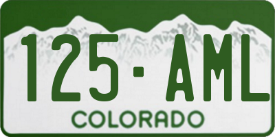 CO license plate 125AML