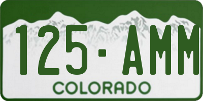 CO license plate 125AMM