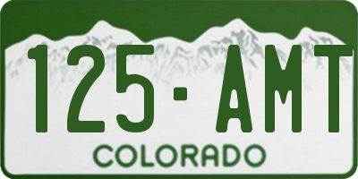CO license plate 125AMT