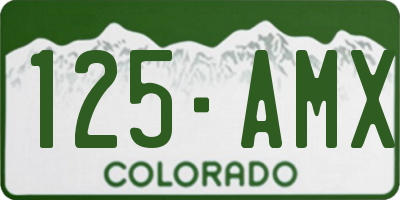 CO license plate 125AMX