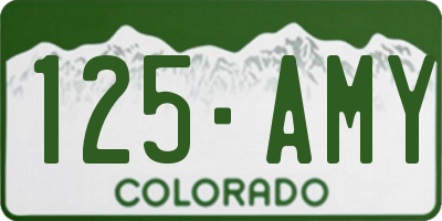 CO license plate 125AMY