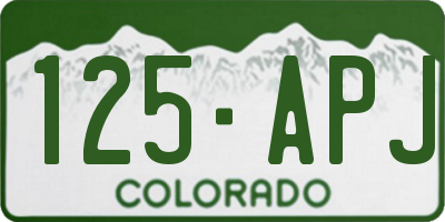 CO license plate 125APJ