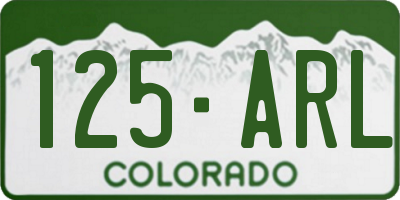 CO license plate 125ARL