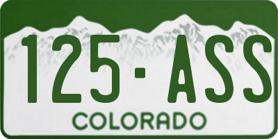 CO license plate 125ASS