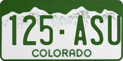 CO license plate 125ASU