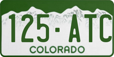 CO license plate 125ATC