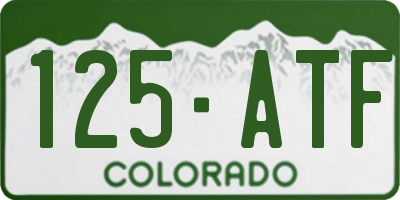 CO license plate 125ATF