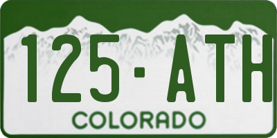 CO license plate 125ATH