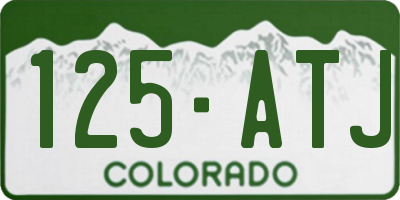 CO license plate 125ATJ