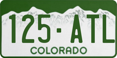 CO license plate 125ATL
