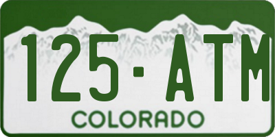 CO license plate 125ATM